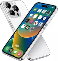 Perusha demonstracinis netikras žaislinis telefonas, metalinis mobiliojo telefono modelis neveikianti kopija 1:1 telefonas, skirtas phone 14 pro netikras žaislas, 14 per sidabro spalvos ekranas