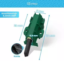 Dl-pro variklio anglies šepetėlių rinkinys, skirtas beko blomberg 371202407 371202405 l24mf7 candy hoover 49028930 anglies šepetėliai žali, skirti wmb wmd wtv skalbimo mašinai