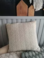 Restilo Pagalvės užvalkalas Liv 40x40 boho geometrinis medvilninis smėlio ecru