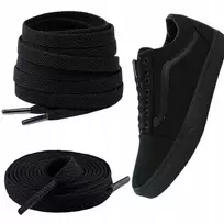 Juodi batraiščiai Vans batams, 120 cm ilgio, Old Skool