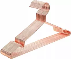20x chromuoti metaliniai auksiniai drabužių pakabos, stilingas rinkinys, 42 cm