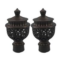 Hollow Out Plastic Curtain Rod Head Curtain Accessories Curtain Rod Cap Drapery Rail Ends