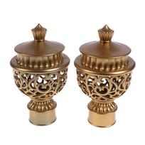 Hollow Out Plastic Curtain Rod Head Curtain Accessories Curtain Rod Cap Drapery Rail Ends