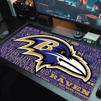 Baltimore Ravens Mouse Pad Large Gaming Table Cushion Nonslip Laptop Tablet Big Mousepad Xxl Mat Mini Pc Playmat With Lock Edge 30cmx60cm(11.8x23.6inch) gray