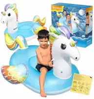 Pripučiamas vienaragis plaukimo čiužinys iki 45 kg Bestway 41114 163 x 110 cm
