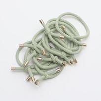 10PCS Women Elastic Hair Rubber Bands High Quality Girls Hair Bands Hair Scrunchies Gold Plated Hair Accessories Hair Gum/Tie beige