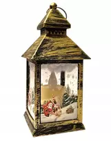Adventinis led žibintas, šviestuvas Kalėdų senelis, sniego senis, dekoracija šventėms
