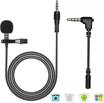 Lavalier tipo mikrofonas mobiliesiems telefonams ir kompiuteriams, 2 m mini kryptinis atvartinis mikrofonas su 2 transformacijomis, puikiai tinkantis interviu, vaizdo konferencijoms, podcast'ams, diktavimui ir kt.