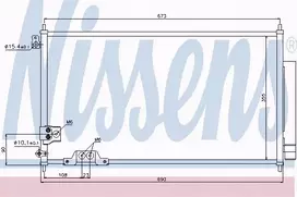 Nissens kondicionieriaus radiatorius Honda Accord 03- 2.2cdti