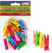 Aliga spalvotos medinės segtukai nuotraukoms, scrapbooking'ui, 3,5 cm