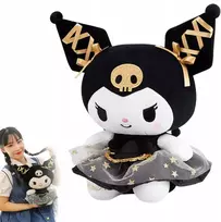 Kuromi juodas 30 cm pliušinis žaislas, malonus liesti