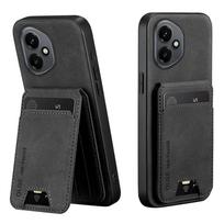 For Honor 600 Pro / Honor 600 Luxury Flip Leather Wallet Case For Honor 200 400 Pro Magnetic Stand Card Slot Cover Fundas Honor 200 juoda