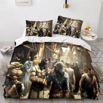 New Game A-Assassin S Creed Art Duvet Cover Pillowcase Bedding Set Kids Boy Bedroom Decoration Gift Single Double Large Size 135X200cm