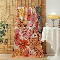 Cartoon Tulip Print Cotton Big Towel for Bath for Kids Men Women Bathroom Luxury Four-layer Gauze Super Absorbent Towel 71×111CM 70x150cm brown