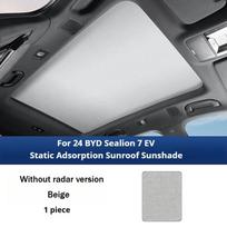 For 24 BYD Sealion 7 EV Car Electrostatic Adsorption Sunroof Sunshade Sunscreen and Sunshade for The Sky Canopy Car Accessories white