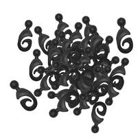 50 Pieces Hooks for Gazebo Curtains Curtain Track Sturdy Multipurpose Use Accessories Hotel black