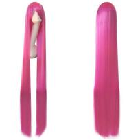 120-150 cm ilgio tiesūs cosplay perukai vyrams ir moterims, daugiaspalviai anime plaukai StyleB pink