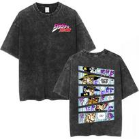 Vintage Washed 'JoJo's Bizarre Adventure' T-shirt 'Steel Ball Run' Manga T-shirt S black