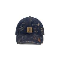 Carhartt [Customized hat] Made in 811, Wasteland Walker, American workwear style, retro washed and 100289-Navy Blue (Team80-Wasteland Walker)