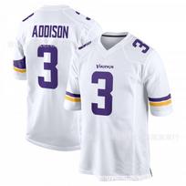 Mens Football Jersey Vikings 3 White Addison Sports Shirt All XXXL