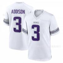 Mens Football Jersey Vikings 3 White Addison Sports Shirt All S