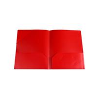 Plastic Folder with 2 Pockets Business Card Slot School Examination Paper Document Letter Paper Organizer Office File Folder
