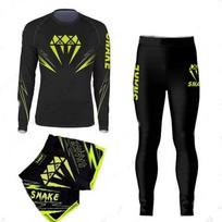 Venom Boxing Rash Guard Long Sleeve T-Shirt Pants 3-Piece Set MMA Muay Thai Training L 160