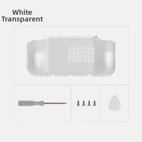 1 Set Transparent Handheld Game Console Back Shell for Retroid Pocket Nova For Handheld Game Players white