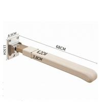 Flip up Toilet Grab Bar Anti-Slip Stainless Steel Bathroom Handrail Space-Saving 68CM