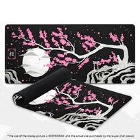 Black Pink Large Gaming Mouse Pad XXL Cherry Blossom Deskmat Non-Slip Rubber Game Mouse Mat Computer Keyboard Mausepad Gamer 700x300x2mm