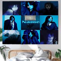 Personalized Billie Eilish Background Tapestry,Custom Name Birthday Party,Multifunctional Wall Decoration for Home Decor,Various Occasions 180cmx230cm