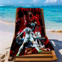 Cristiano Ronaldo Beach Towel Quickdry Soft Microfiber Comfortable Lightweight 70cmx140cm(27x55inch)
