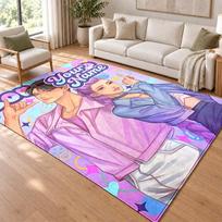 Kpop demon hunters Custom Name Personalized Rug Non‑Slip Doormat Floor Carpet Housewarming Birthday Gift for Family Friends 80cmx120cm