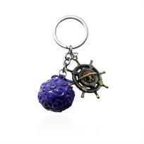 One Piece Devil Fruit Keychain & Zoro Metal Pendant Set Notice: Assembly gap present gray