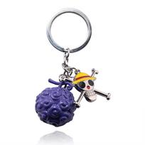 One Piece Devil Fruit Keychain & Zoro Metal Pendant Set Notice: Assembly gap present gray