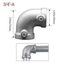 1\2''/3\4  Pipe Fitting Connector Aluminum Alloy Steel Circular Frame Fasteners Fixed buckle Elbow Circular Pipe Connector pipes