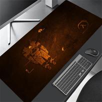 Half Life Large Gaming Mouse Pad Black Desk Mat Non-Slip Rubber Keyboard Mousepad Stitched Edge Computer Office Table Cushion 300X800X2MM
