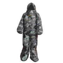 Adult Outdoor Sleeping Bag with And Legs Camping Pajamas Hiking for Activities M gray