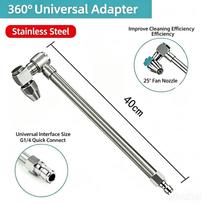 Dual 360° Swivel Air Conditioner Cleaning Wand 1/4  Quick Connect 25° Fan Nozzle Coil Cleaning Tool Wide-Angle Spray