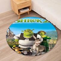 Shrek Printed Round Rug Carpet Chair Rug Area Rug Entryway Doormats,for Office Chair Living Room Bedroom Kitchen Room. 80cmx80cm blue