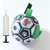 Dog Soccer Ball With Grab Tabs, Interactive Durable Floating Toy For Aggressive Chewers, Outdoor Puppy Teeth Cleaning Chew Toy A2