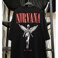 Rock Grupės Nirvana Spausdinimo Vyriški 100% Medvilnės Marškinėliai Y2k Hiphopo Stiliaus Grafiniai Marškinėliai Unisex Apvalia Kaklo Trumpomis Rankovėmis Streetwear Moteriški Marškinėliai 150 gray