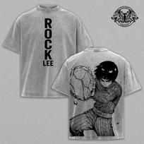 Rock Lee Vintage Washed T-Shirt, Hoodie, Sweater – NRT Anime Graphic Tee, Rock 2XL gray
