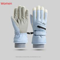 With Zippered Pocket Touchscreen Gloves Full Finger Winter Warm Gloves Ski Gloves  Protective Gears Style 4