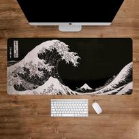 The Great Wave Ukiyoe Art Desk Mouse Pad Waterproof NonSlip Vintage Style Large Gaming Smooth Office Extended Keyboard Pad 30x80x0.3cm