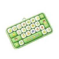 26-Key Mini Keyboard Pendant Transparent Dual-Tone Keyboard Keychain  Desktop Decoration Style E