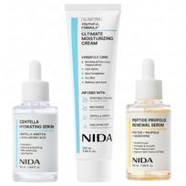 NIDA Centella Hydrating Serum 50ml + Peptide Propolis Renewal Serum 50ml + Ultimate Moisturizing Cream 100ml Set