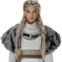 European and American medieval cape viking costume fur shawl cos animation halloween stage show accessories 95*37cm