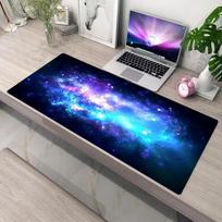 Nebula Mousepad Large,Gaming Desk Mat Space Galaxy, Purple Blue Planet Nerdy Aesthetic,xxl Long Wide Extended Deskmat Mouse Pad 800x300x2mm