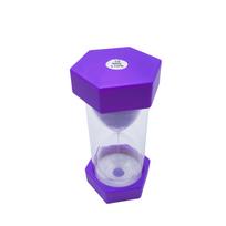 1pc Funnel Timer Hourglass Color 5/10/15/20/30 Learning Specific Ornament Time Funnel Hexagonal Funnel Purple-10min